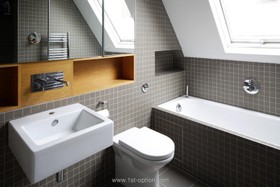 The White House - bathroom,floor - tiled,modern