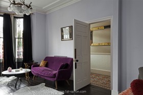 Willesden - dining room,floor - light,floor - wooden,mirror,retro/vintage