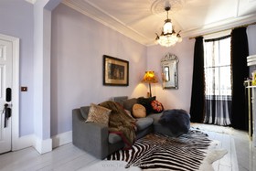 Willesden - bath -  roll top,bathroom,bright colours,floor - dark,floor - wooden