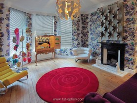 Wonderland - bright colours,floor - dark,living room