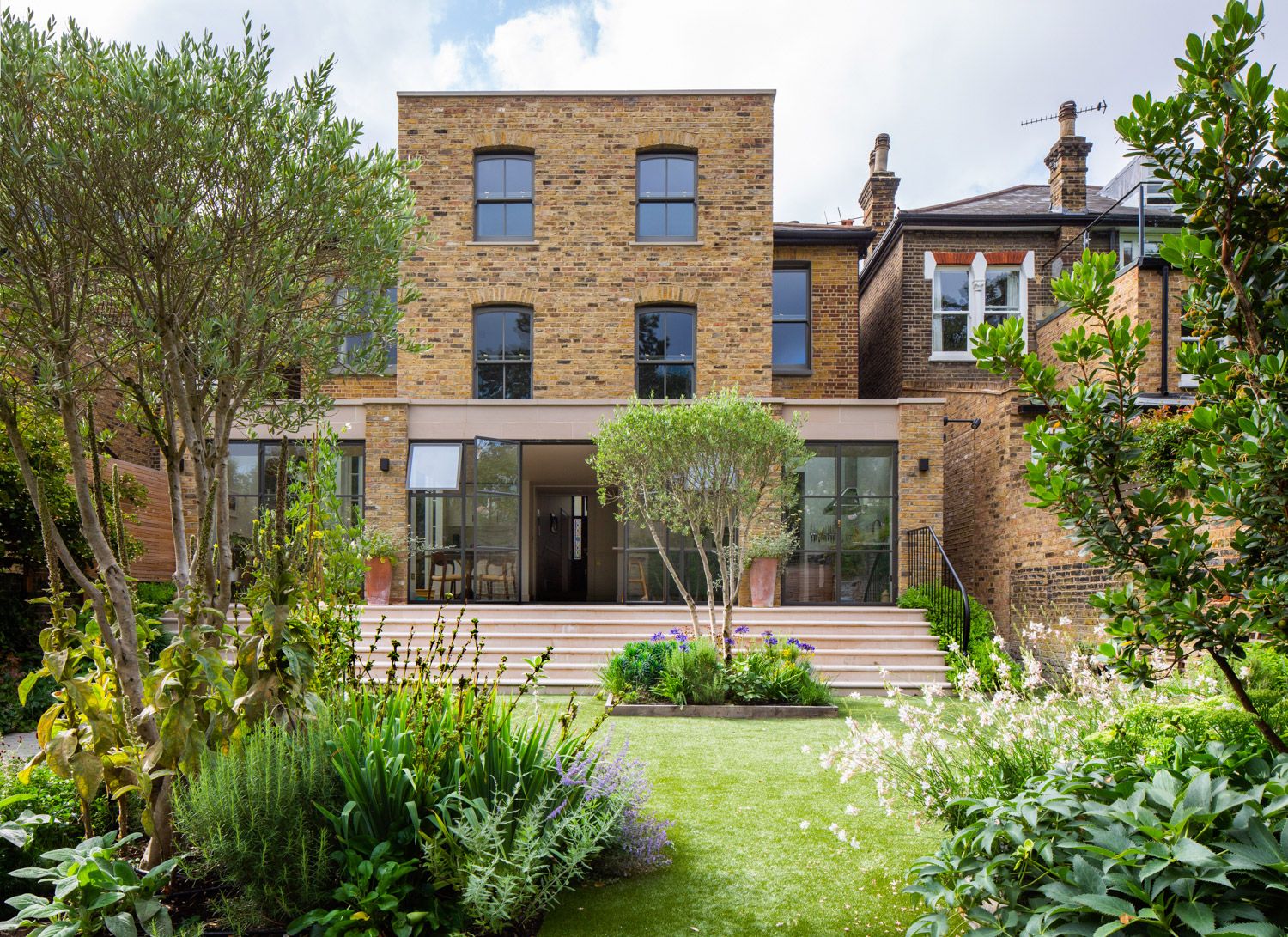The view of the house from the garden