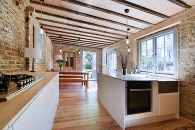 The wonderfully rustic kitchen