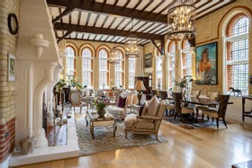 The Abbey - Beams period Gothic fireplace Wood Panelling Opulent - thumbnail
