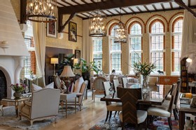 The Abbey - Beams period Gothic fireplace Wood Panelling Opulent - thumbnail