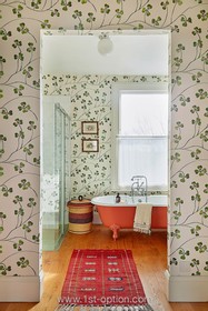 Blush - Victorian red family home kensal rise pastel house wallpaper  - thumbnail