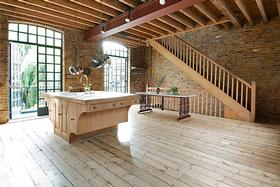 First Option Studio - studio exposed brick rustic kitchen island with hob moveable island shoreditch studio central london studios - cover