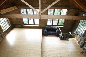 First Option Studio - studio exposed brick rustic kitchen island with hob moveable island shoreditch studio central london studios - thumbnail