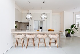 Flos - Modern family home minimalistic london driveway extension concrete flooring parquet flooring multiple lounge areas - cover