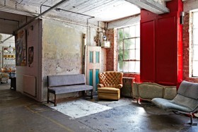 Friendly Place - warehouse studio distressed walls props one friendly place - thumbnail