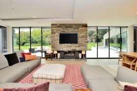 Graphite - modern kitchen island tiled floor games room exposed brick library gym pool bathtub - thumbnail