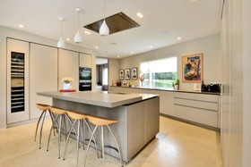 Graphite - modern kitchen island tiled floor games room exposed brick library gym pool bathtub - thumbnail