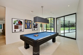Graphite - modern kitchen island tiled floor games room exposed brick library gym pool bathtub - thumbnail