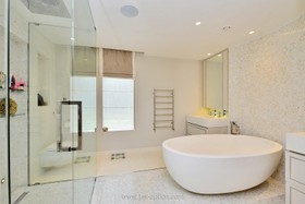 Graphite - modern kitchen island tiled floor games room exposed brick library gym pool bathtub - thumbnail