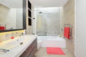 Graphite - modern kitchen island tiled floor games room exposed brick library gym pool bathtub - thumbnail