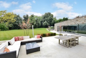 Graphite - modern kitchen island tiled floor games room exposed brick library gym pool bathtub - thumbnail