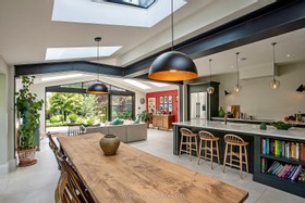 Hyde - roll top bath breakfast bar kitchen island skylight patio landscaped garden sliding doors modern renovated porcelain tile - thumbnail