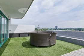 Kew Penthouse - kew penthouse modern minimalistic roof garden piano astro turf apartment - thumbnail