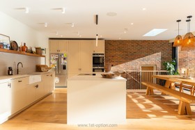 Kuku - mid-century home modern house exposed brick Mediterranean design location hire photoshoot filming london  - thumbnail