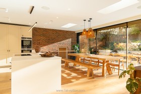 Kuku - mid-century home modern house exposed brick Mediterranean design location hire photoshoot filming london  - thumbnail