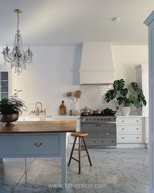 Lola - Victorian Manchester Rustic Modern White Space Wooden Floor Kitchen Island - thumbnail