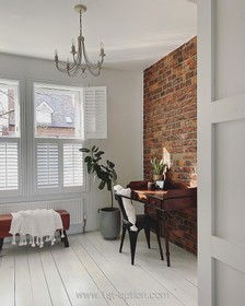 Lola - Victorian Manchester Rustic Modern White Space Wooden Floor Kitchen Island - thumbnail