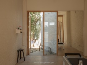 The Old Dairy - exposed brick wood paneling courtyard cobblestone french doors industrial modern gym rustic modern shabby chic - thumbnail
