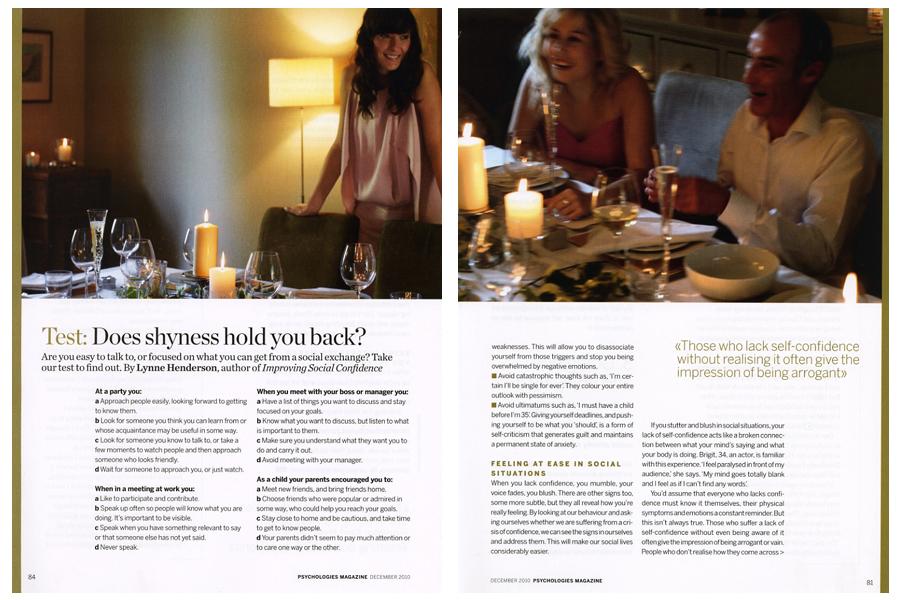 Vallance House - tearsheet for Psychologies